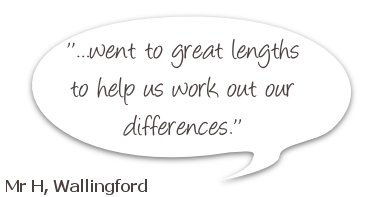 CSM Family Mediation feedback stating: went to great lengths to help us work out our differences