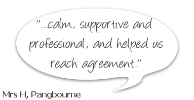 CSM Family Mediation Feedback, stating: calm, supportive and professional,and helped us reach agreement
